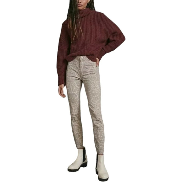 Pilcro Anthropologie Legging Skinny Jeans Damask Print High Rise Denim - Picture 10 of 10